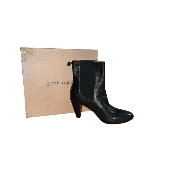 NEW Gentle Souls by Kenneth Cole Bizzy Elastic Bootie Boot Size 10 Black Womens - Picture 1 of 9